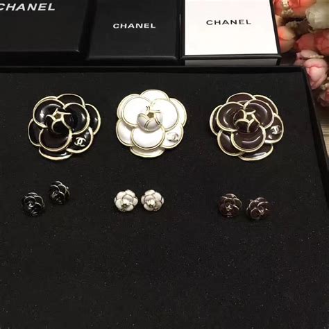 vintage chanel camellia brooch|chanel camellia flower earrings.